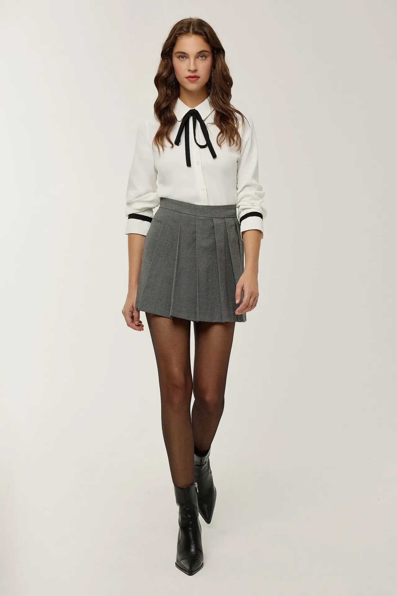 Pleated Mini Skirt