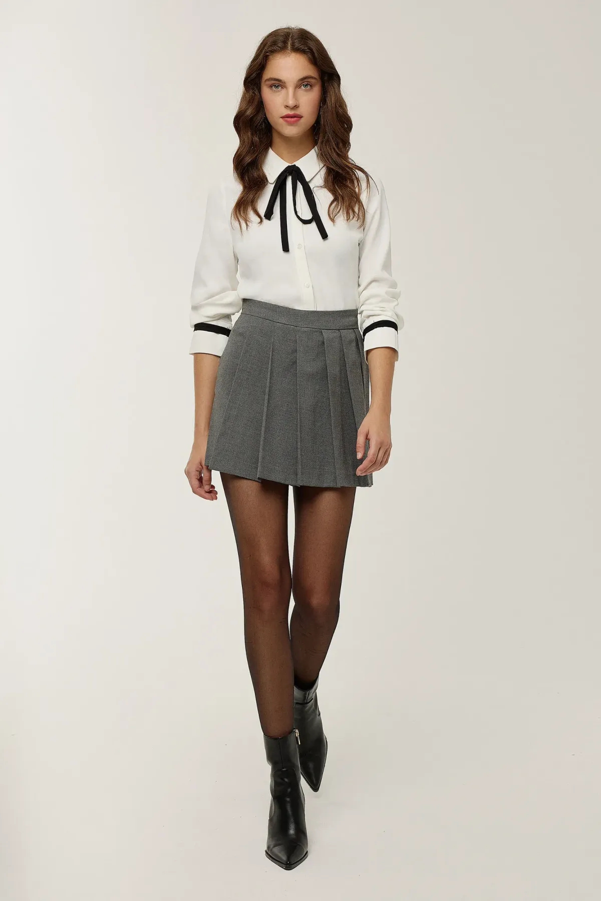 Pleated Mini Skirt 1