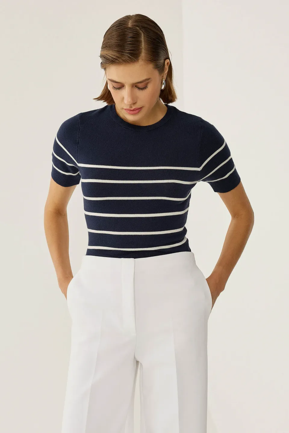 Striped Crew Neck Sweater