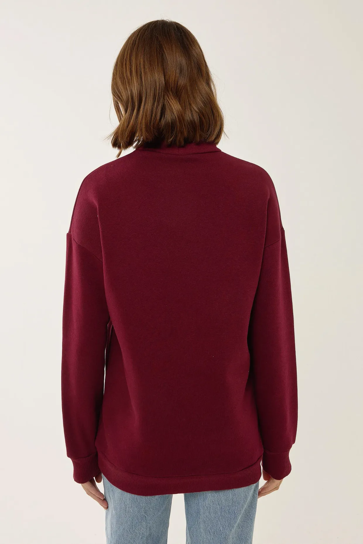 Oversized High-Neck Sweatshirt 6