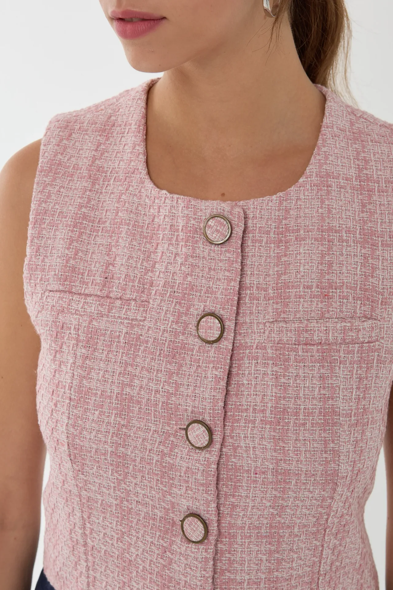 Tweed Buttoned Waistcoat