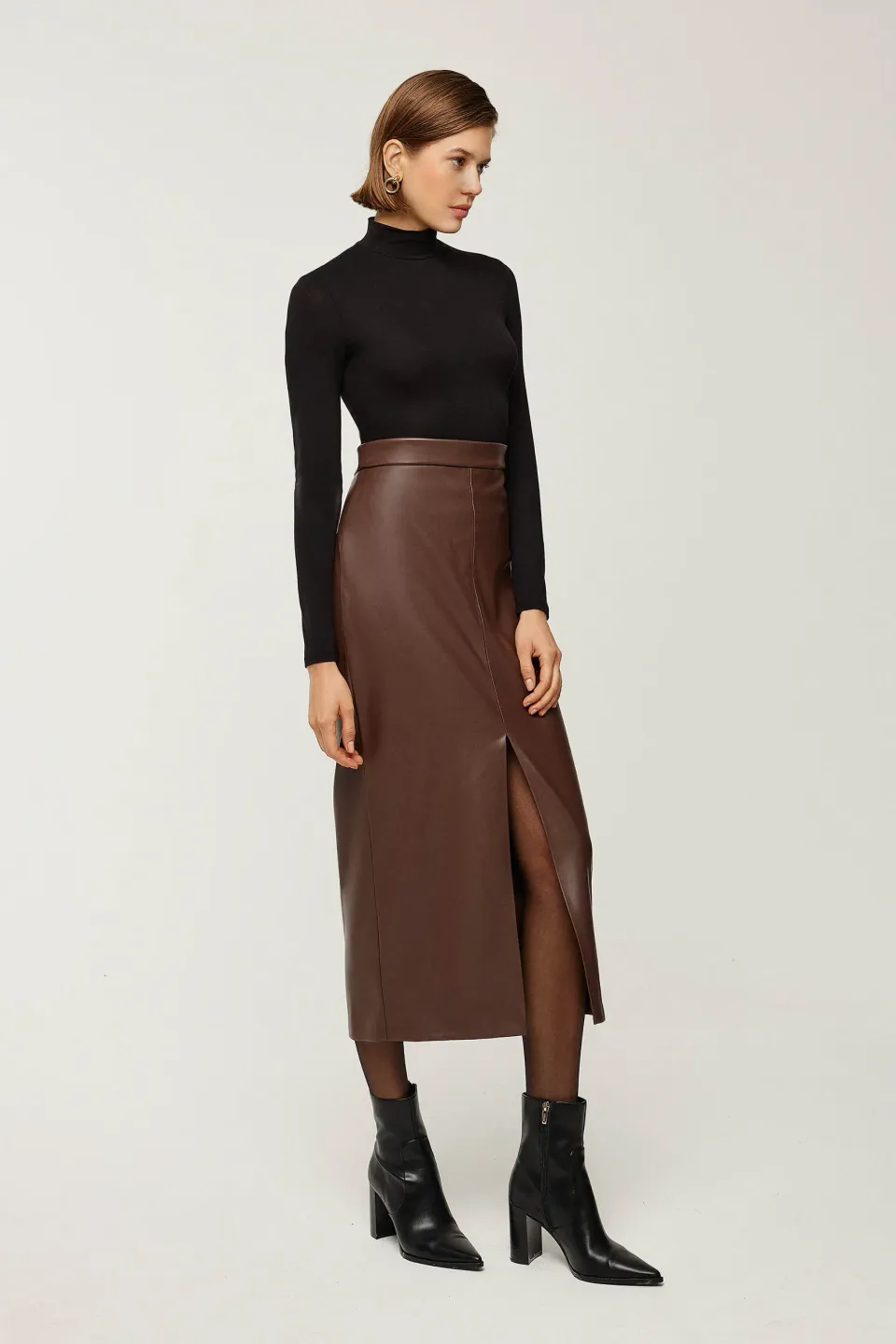 Bodycon Faux Leather Maxi Skirt