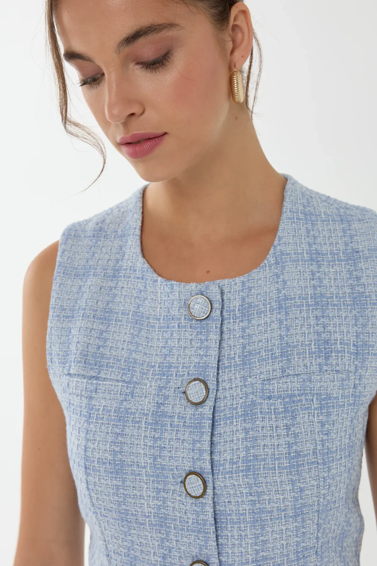 Tweed Buttoned Waistcoat 2