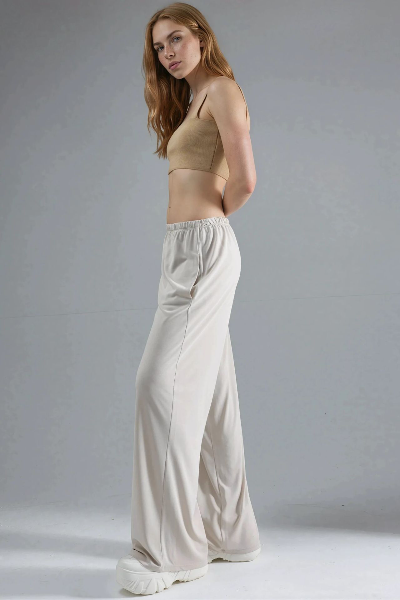 BUSEM Elastic Waist Straight Leg Modal Pants 3
