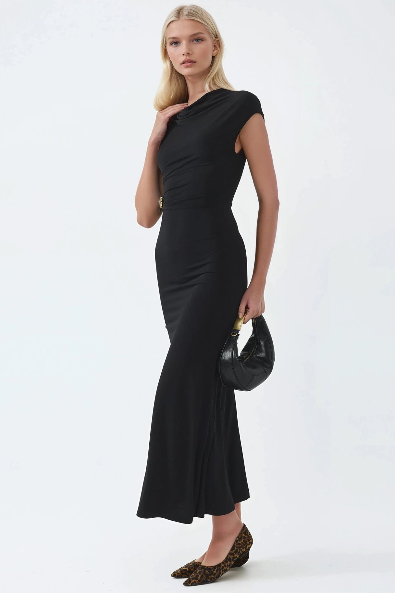 BUSEM Midi Dress with Stone Accessory 2