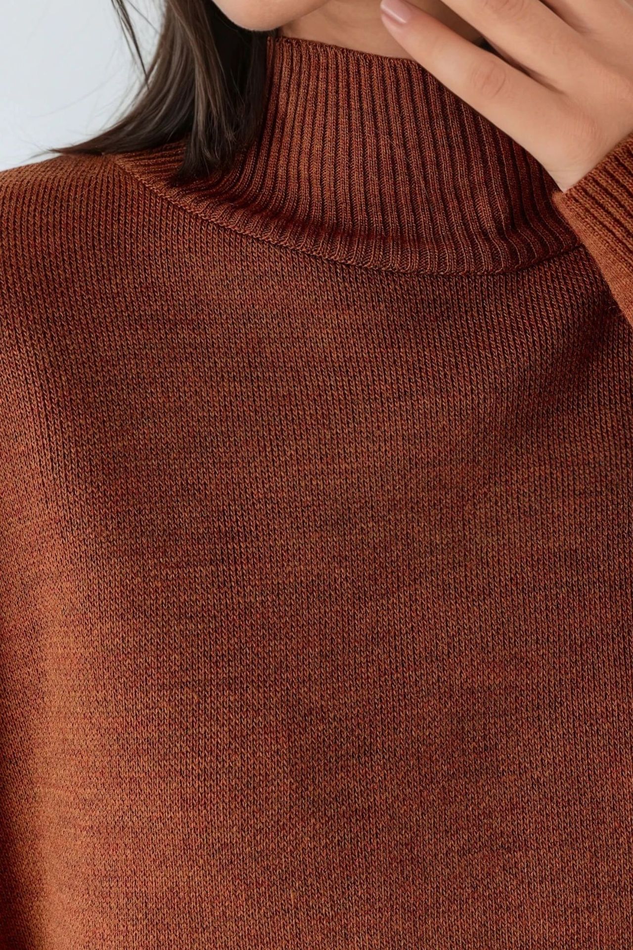 MY FASHION Oversized Half Turtleneck Knit Sweater 6