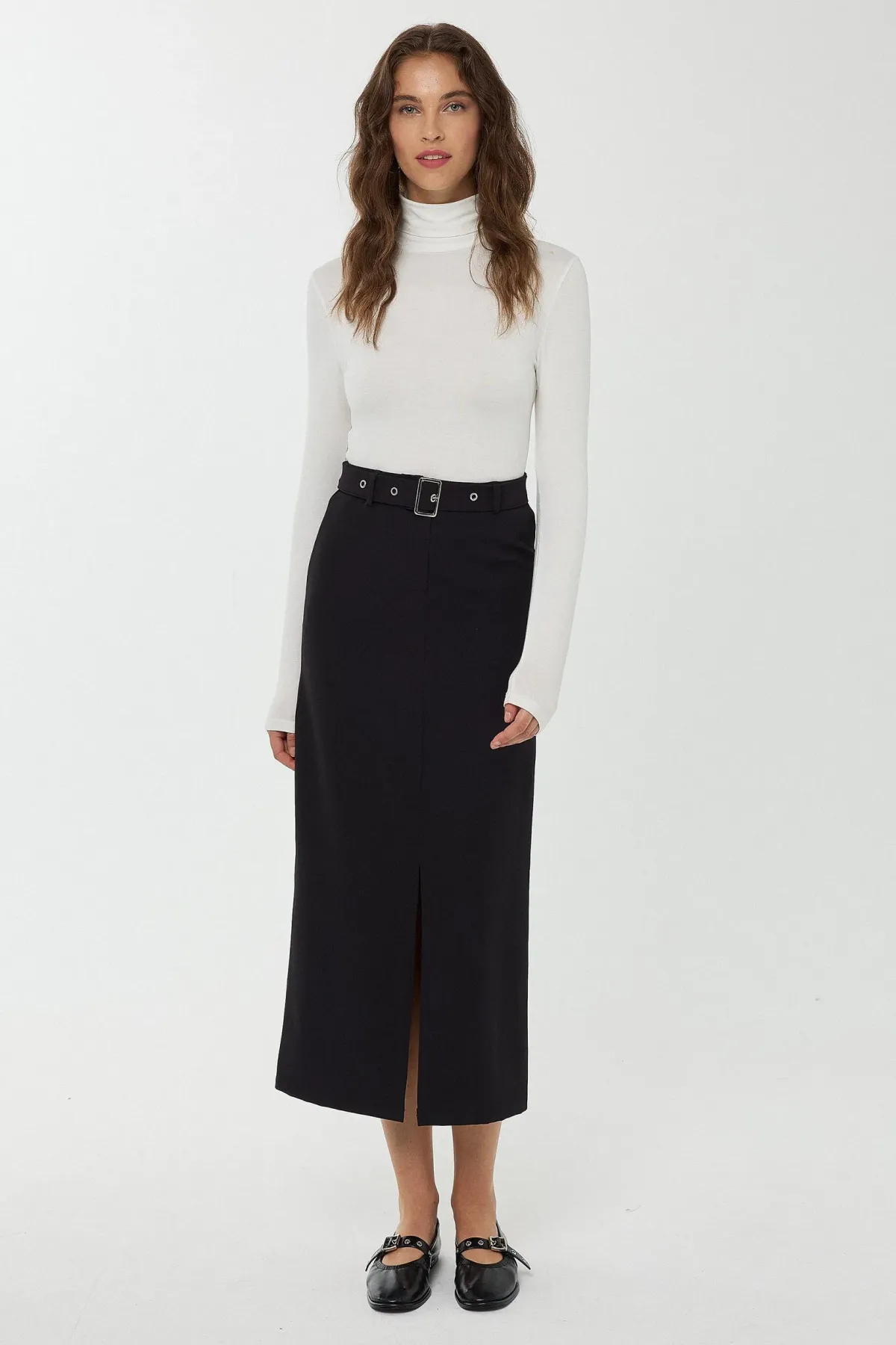 Midi Skirt with Slit 1