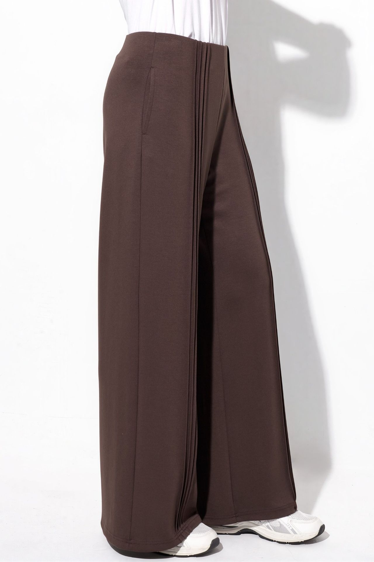 Modal Touch Rib Detail Straight Leg Pants 3