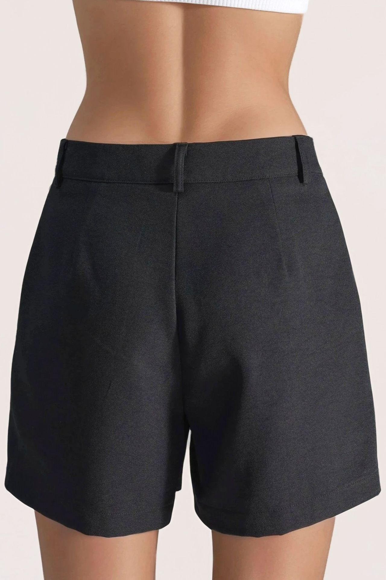 Linen Blended High Waist Pleated Short 6