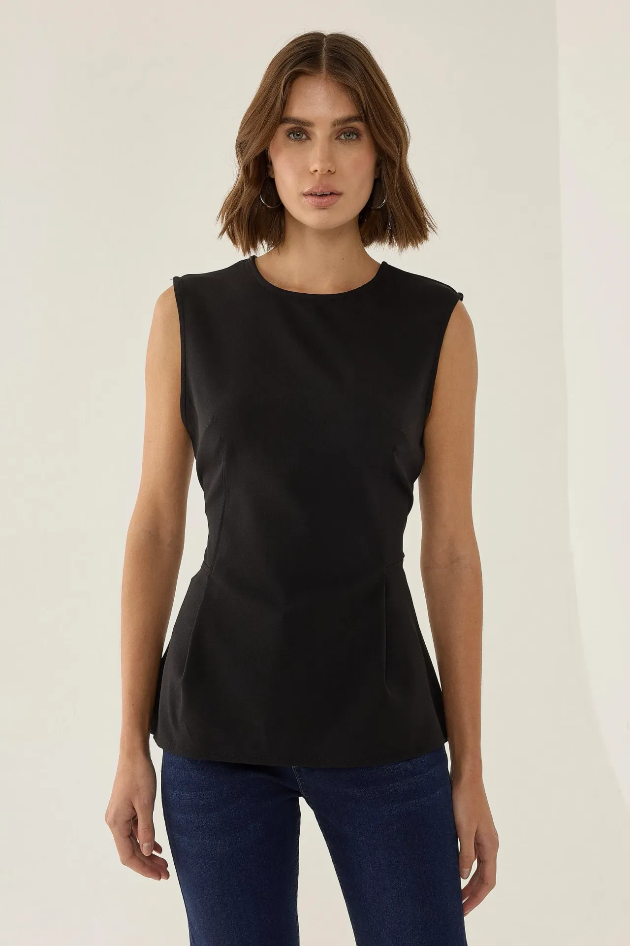 Black Peplum Top 