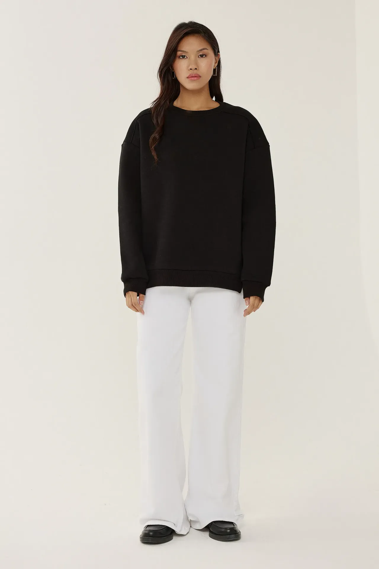 Oversized Zip-Detail Sweatshirt