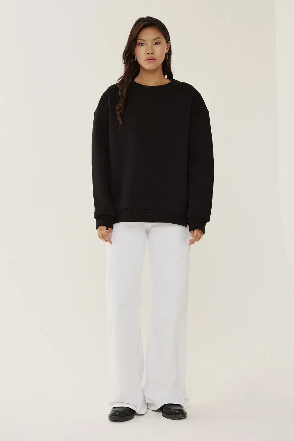 Oversized Zip-Detail Sweatshirt