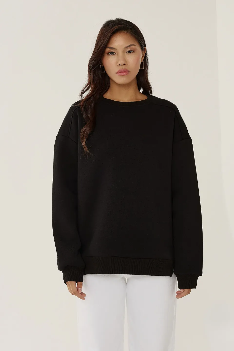 Oversized Zip-Detail Sweatshirt