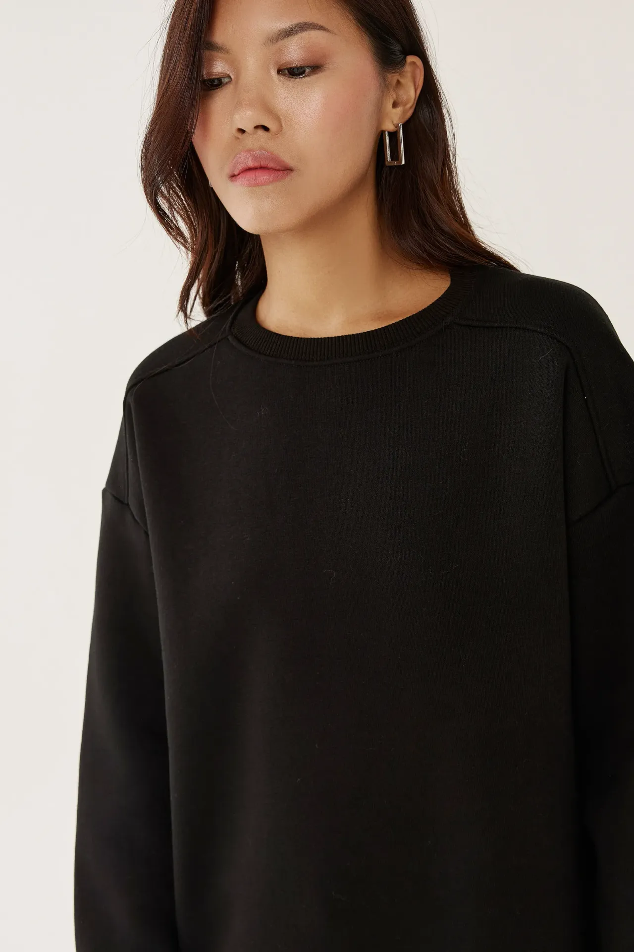 Oversized Zip-Detail Sweatshirt