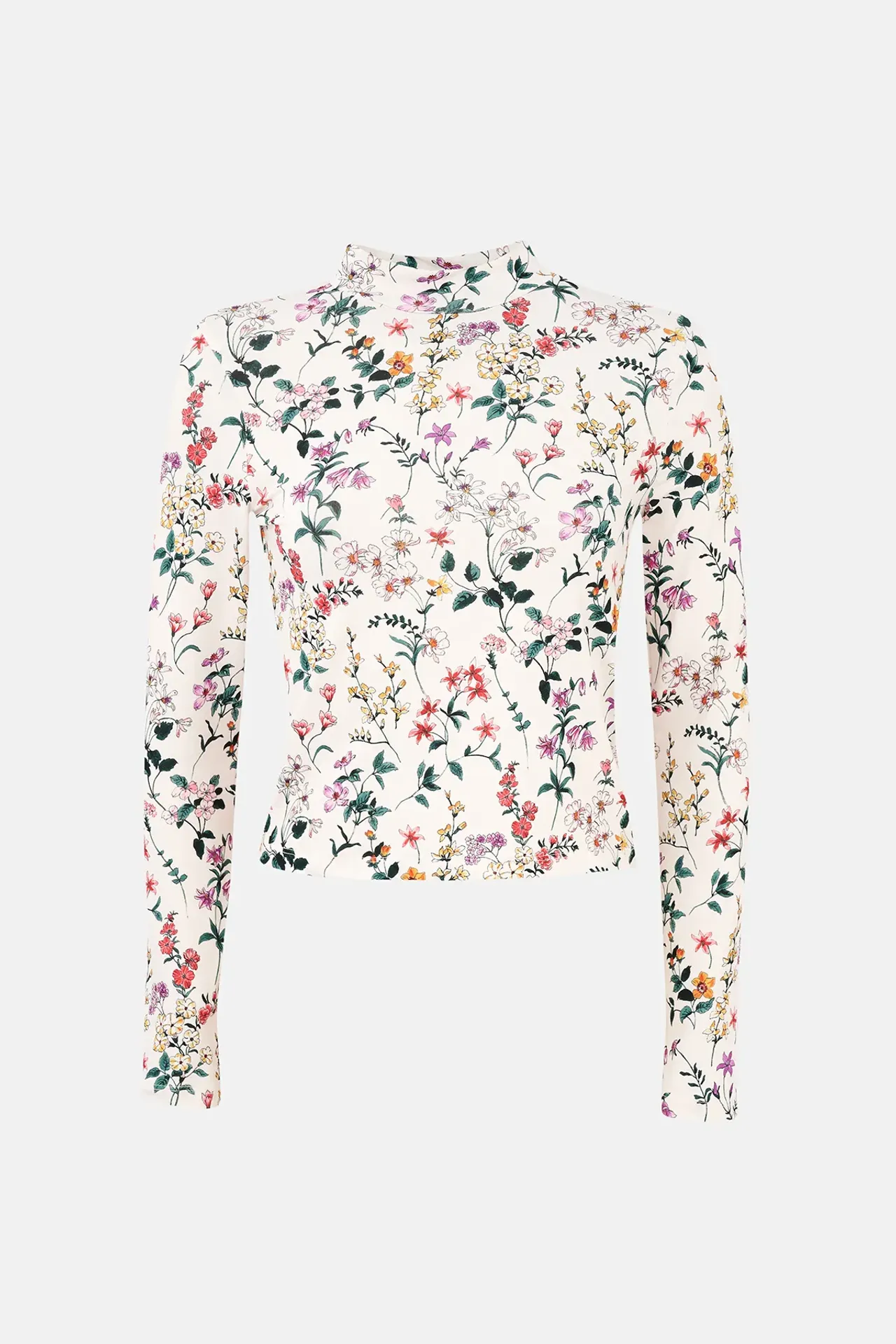 Floral Print Long Sleeve Sweater