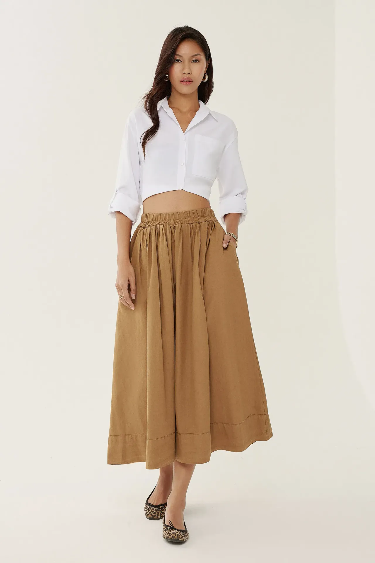 Flounced Maxi Skirt