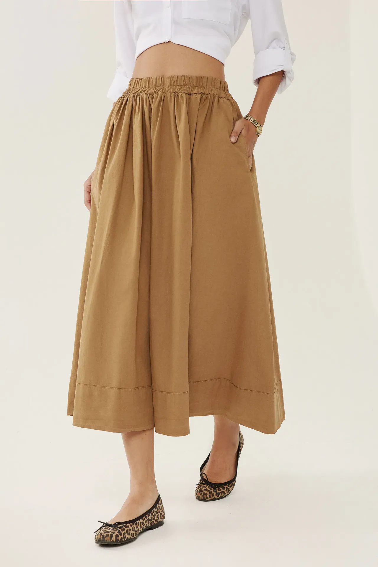 Flounced Maxi Skirt