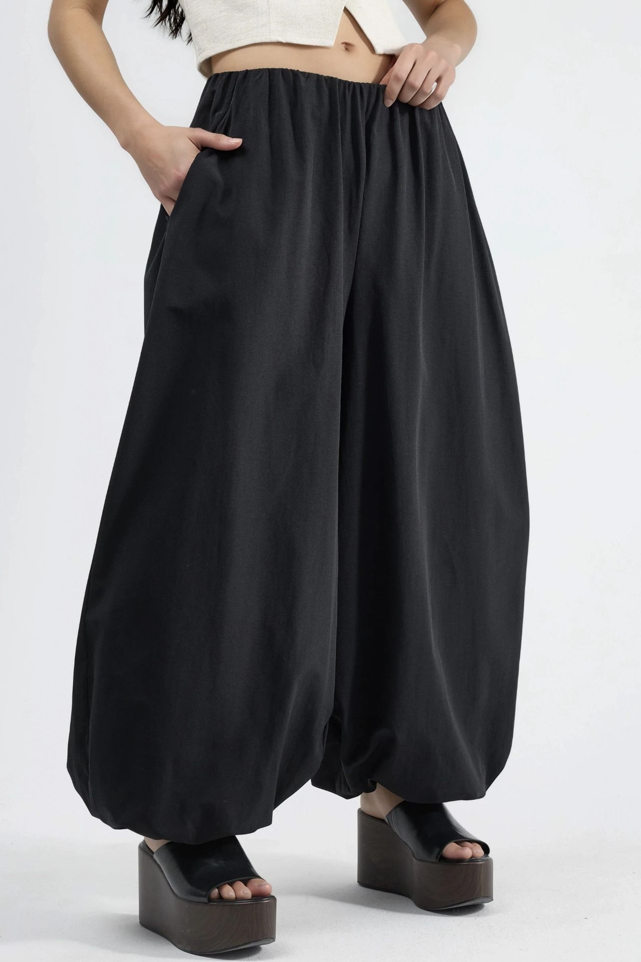 BUSEM Elastic Waist Balloon Pants 1