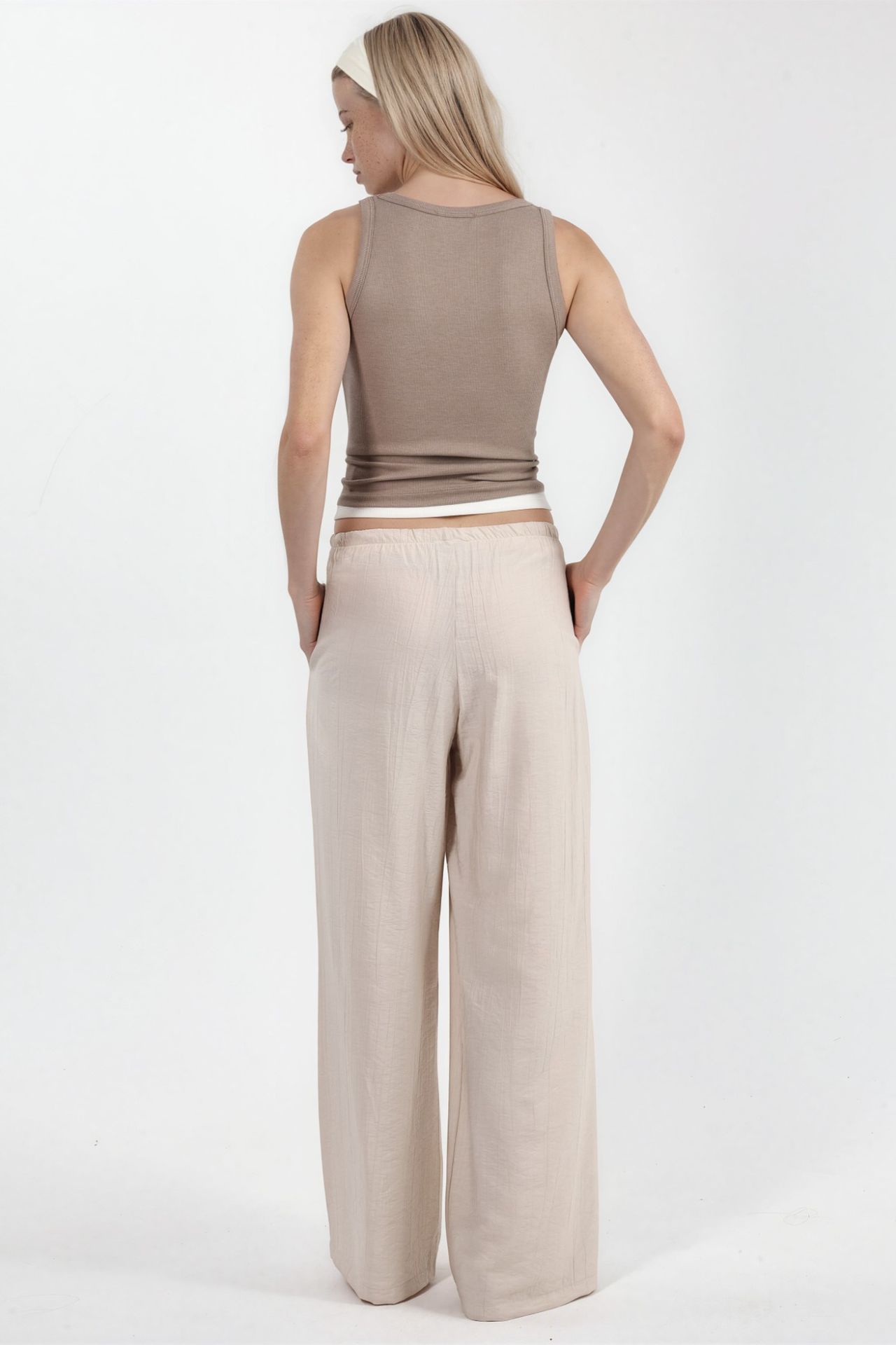 BUSEM Women's Wide-Leg Woven Trousers 2