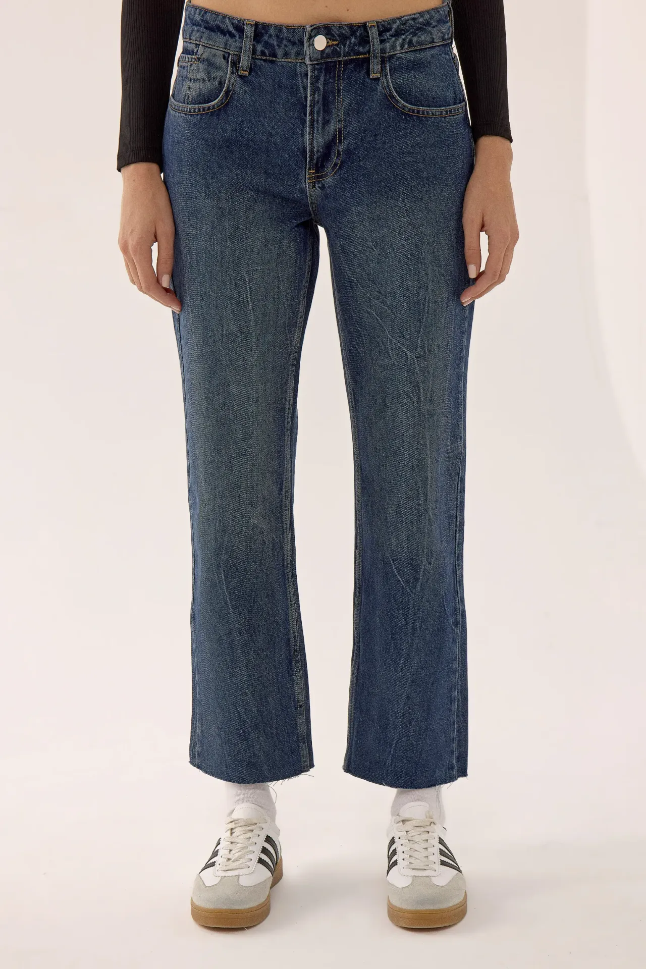 Low Waist Crop Denim Jeans