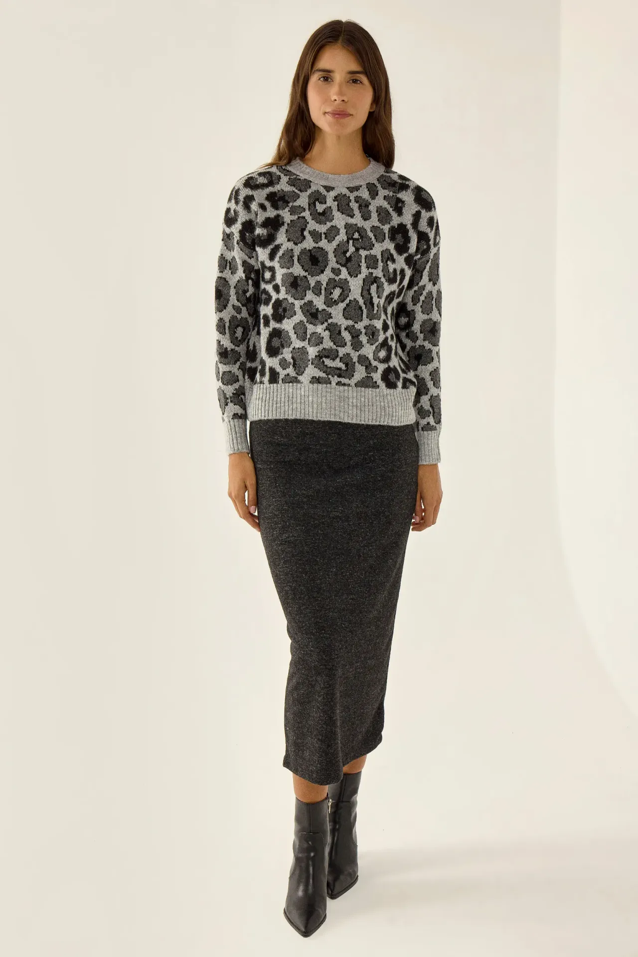 Leopard Knit Sweater