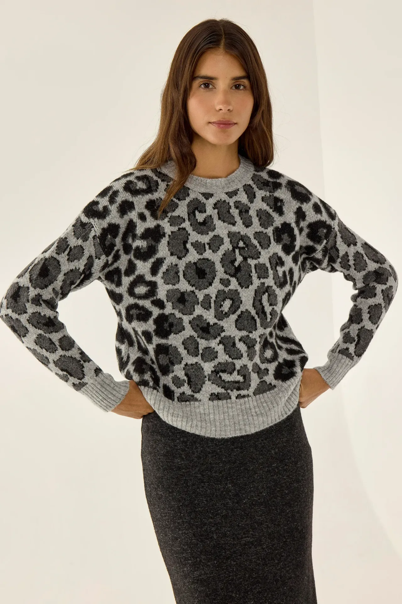 Leopard Knit Sweater