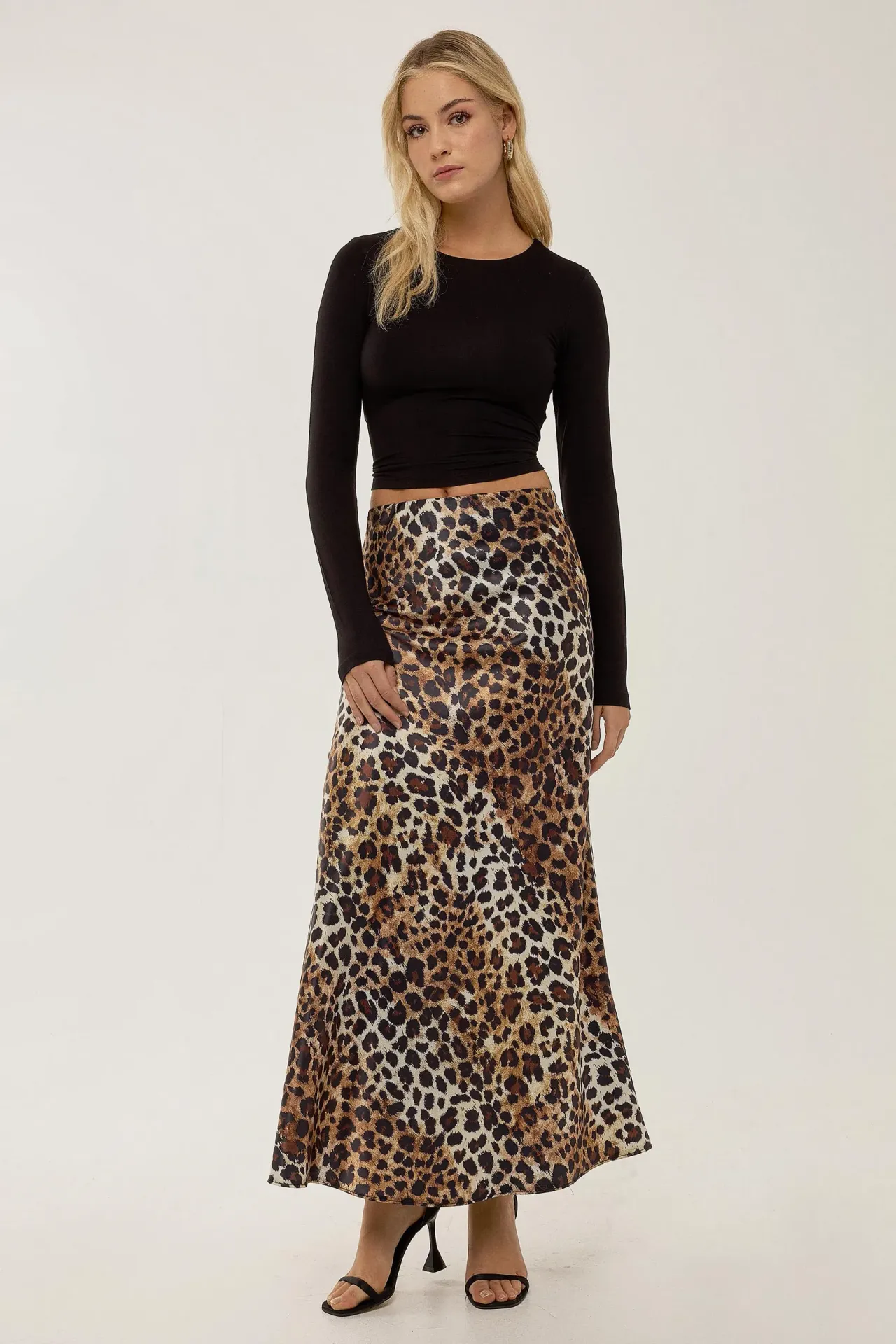 Leopard Print Bodycon Maxi Skirt