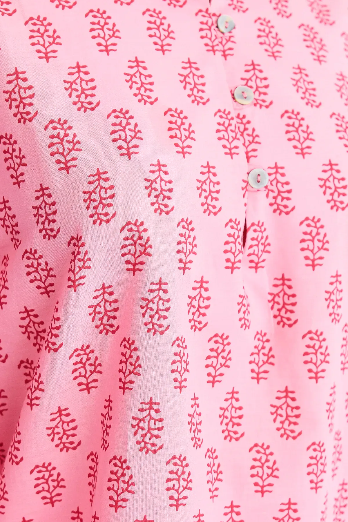 Patterned Cotton Coords with Stand Collar - Long Sleeve 5