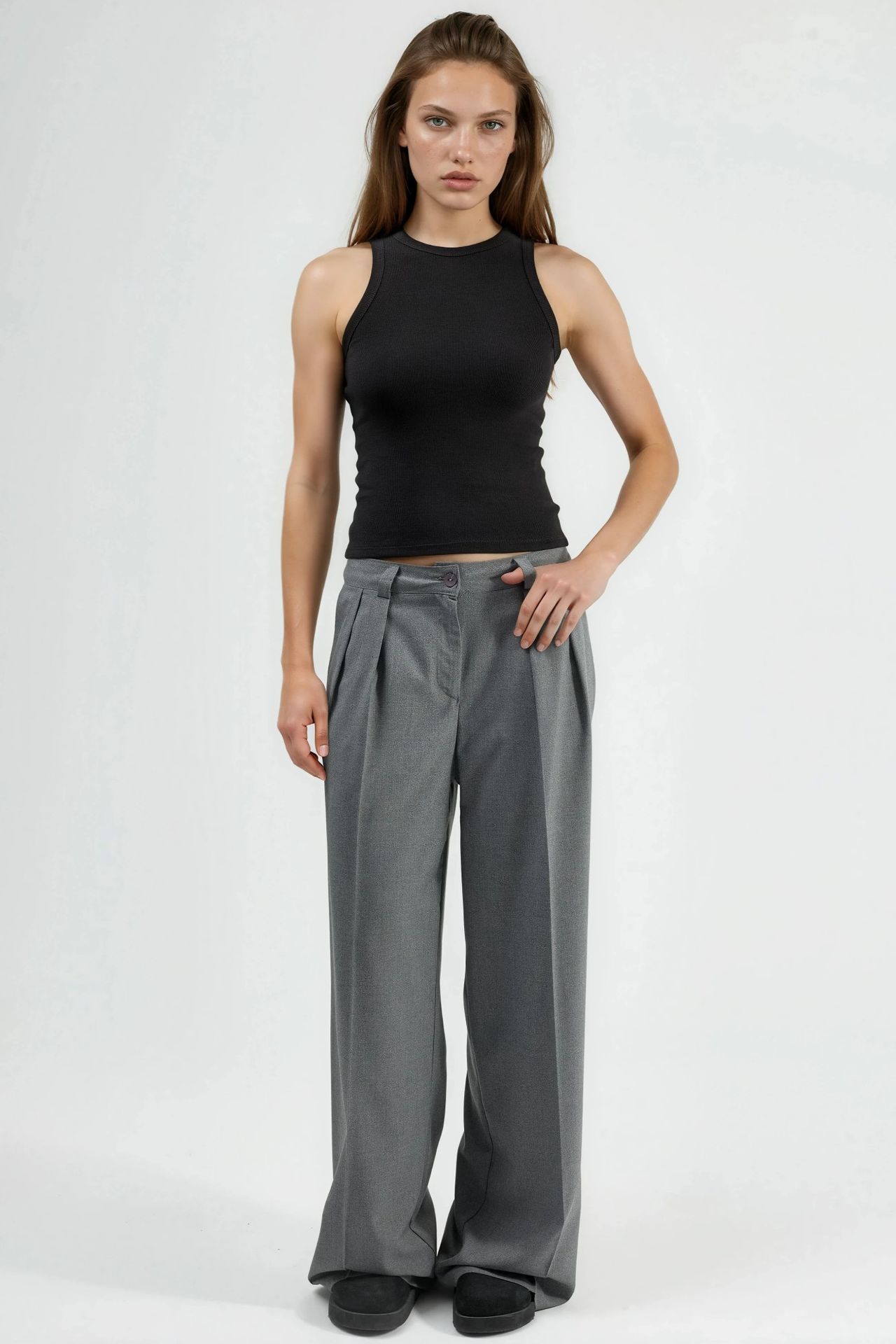 BUSEM Ribbed Cotton-Blend Tank Top 4