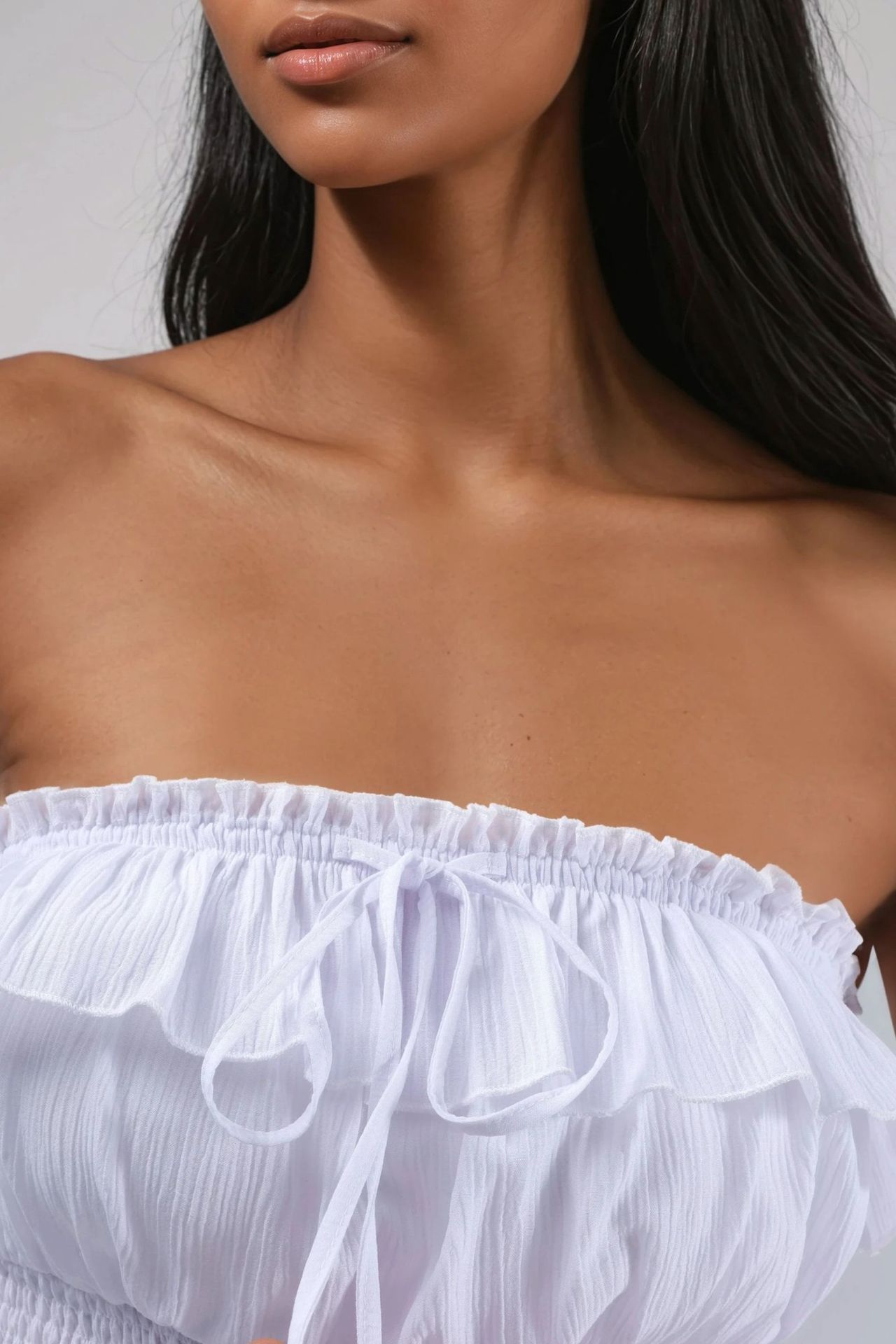 Ruffled and Textured Bandeau Top 5