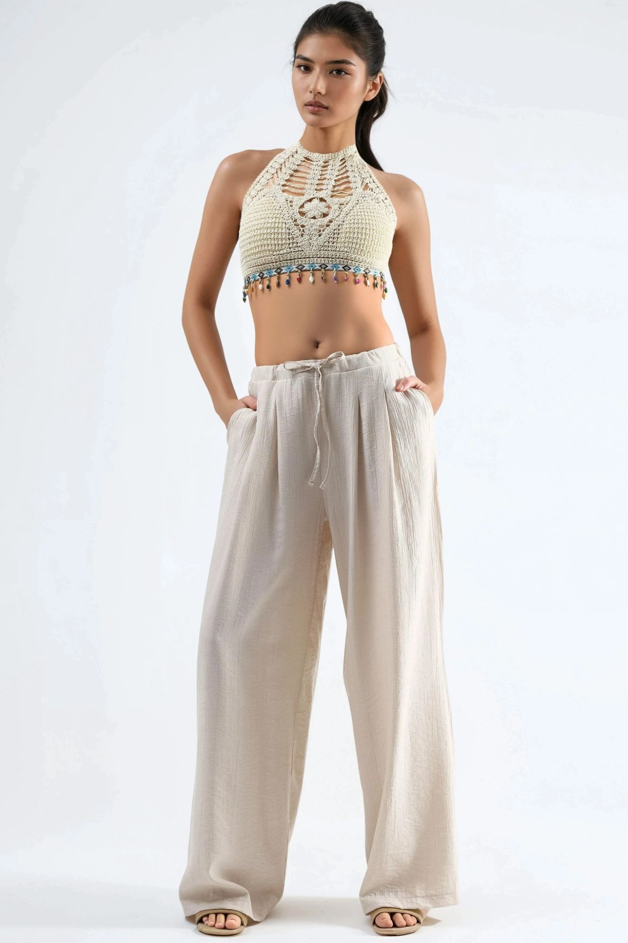 BUSEM Wide Leg Drawstring Pants 2