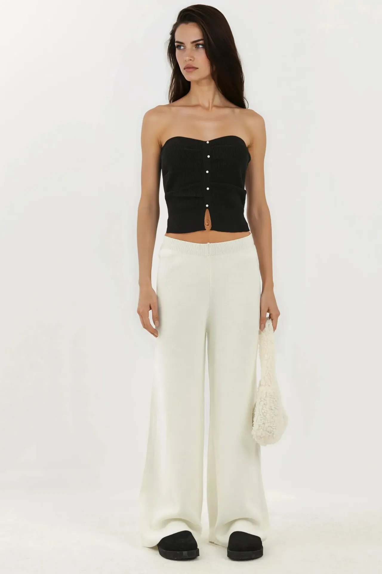 Slim Fit Strapless Knitted Top 6