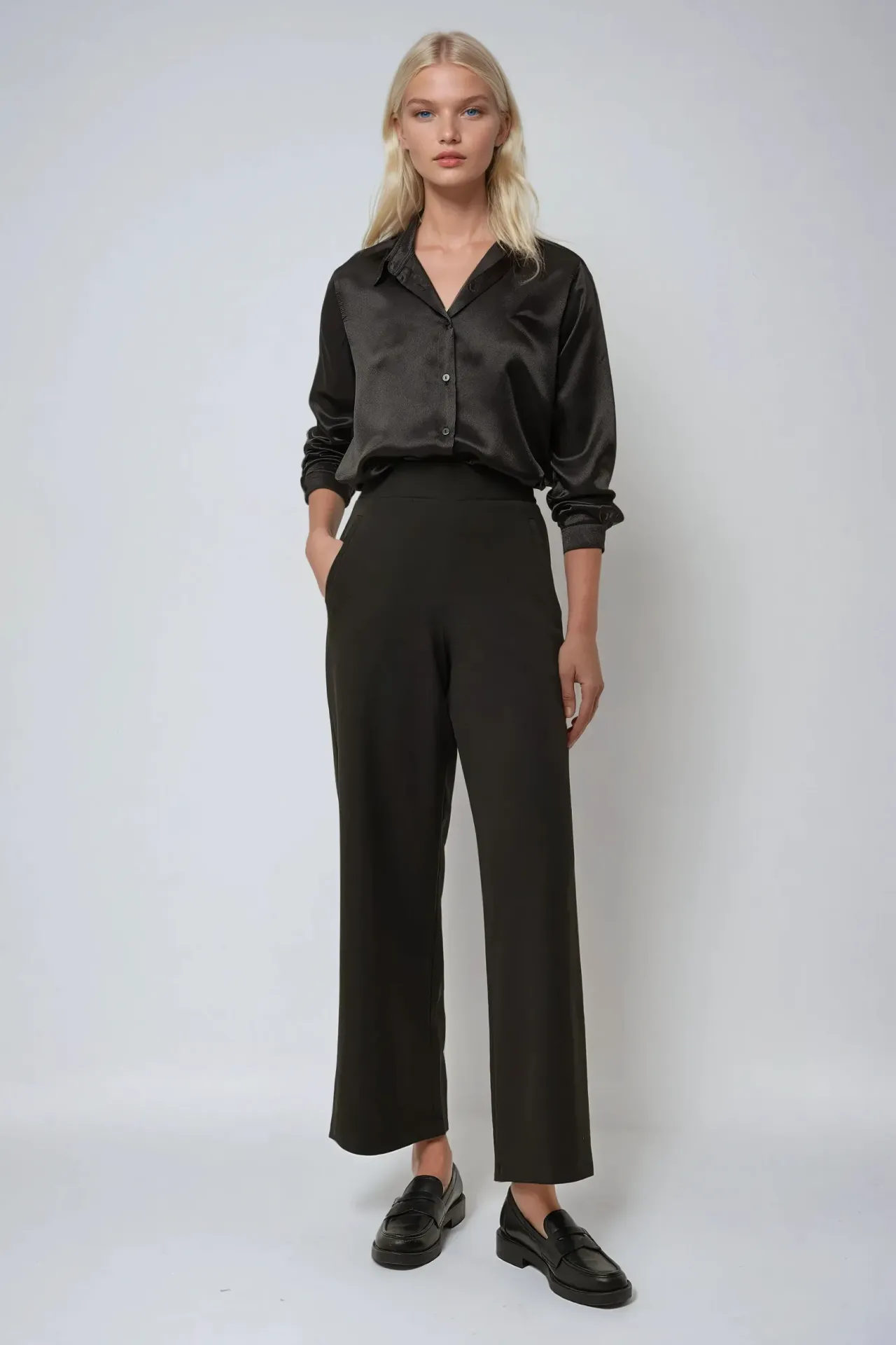 High Waist Wide Leg Pants