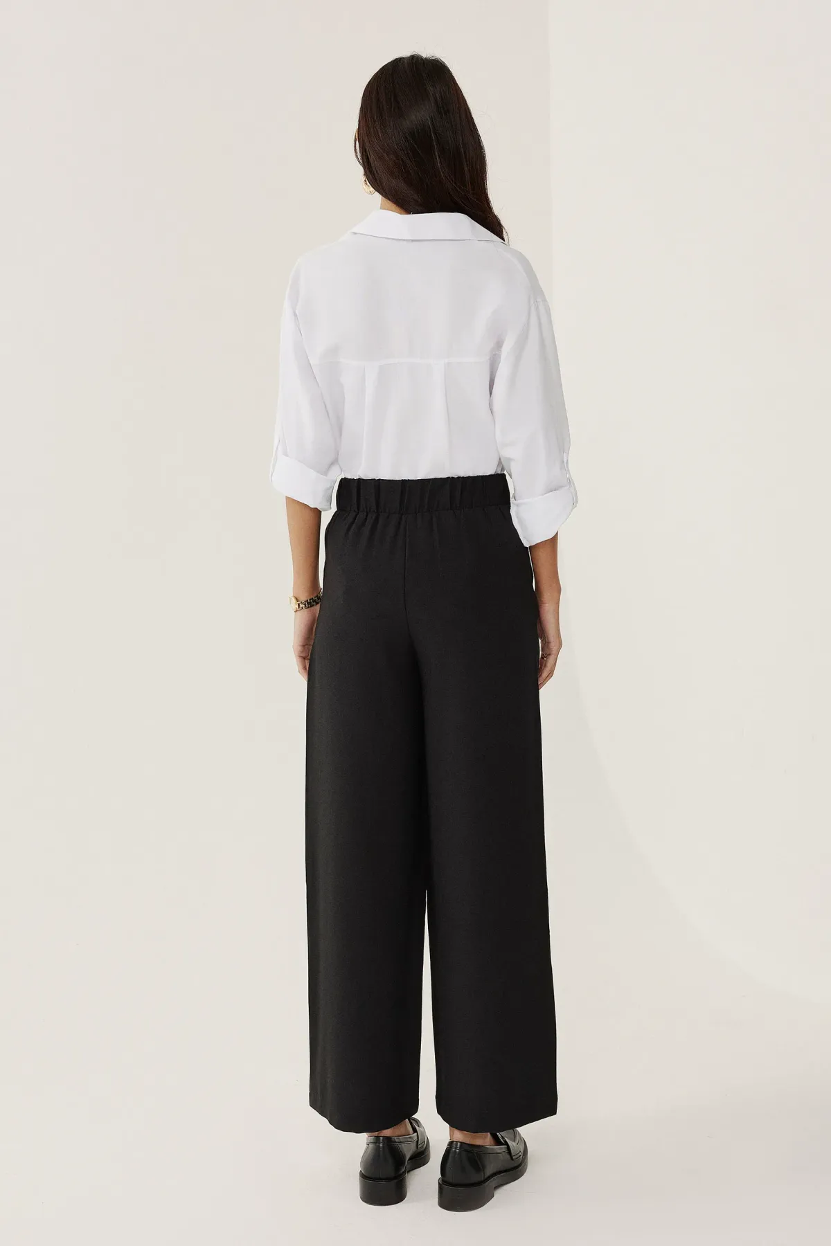 Waist Detailed Straight Leg Pants 6