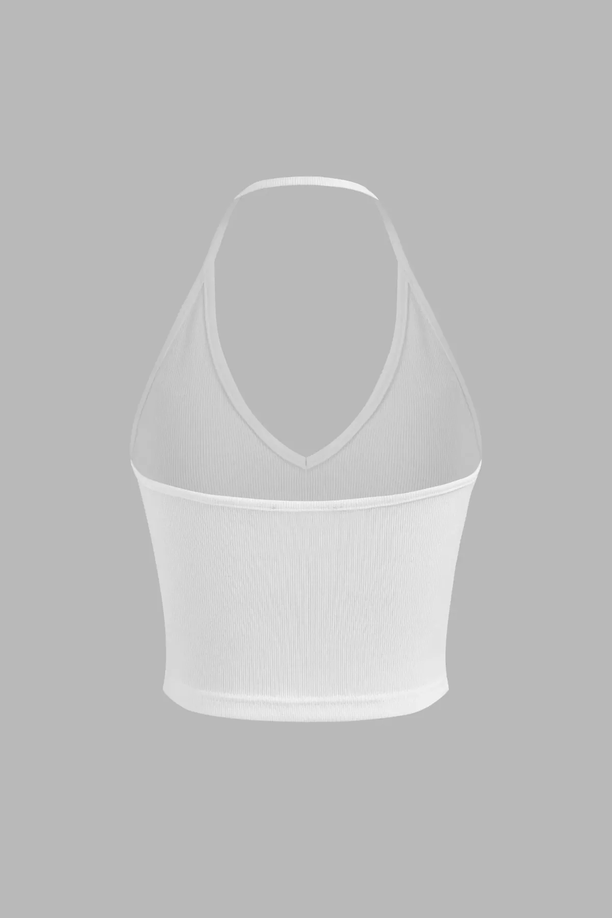 Halter Yaka Jersey Crop Top 2