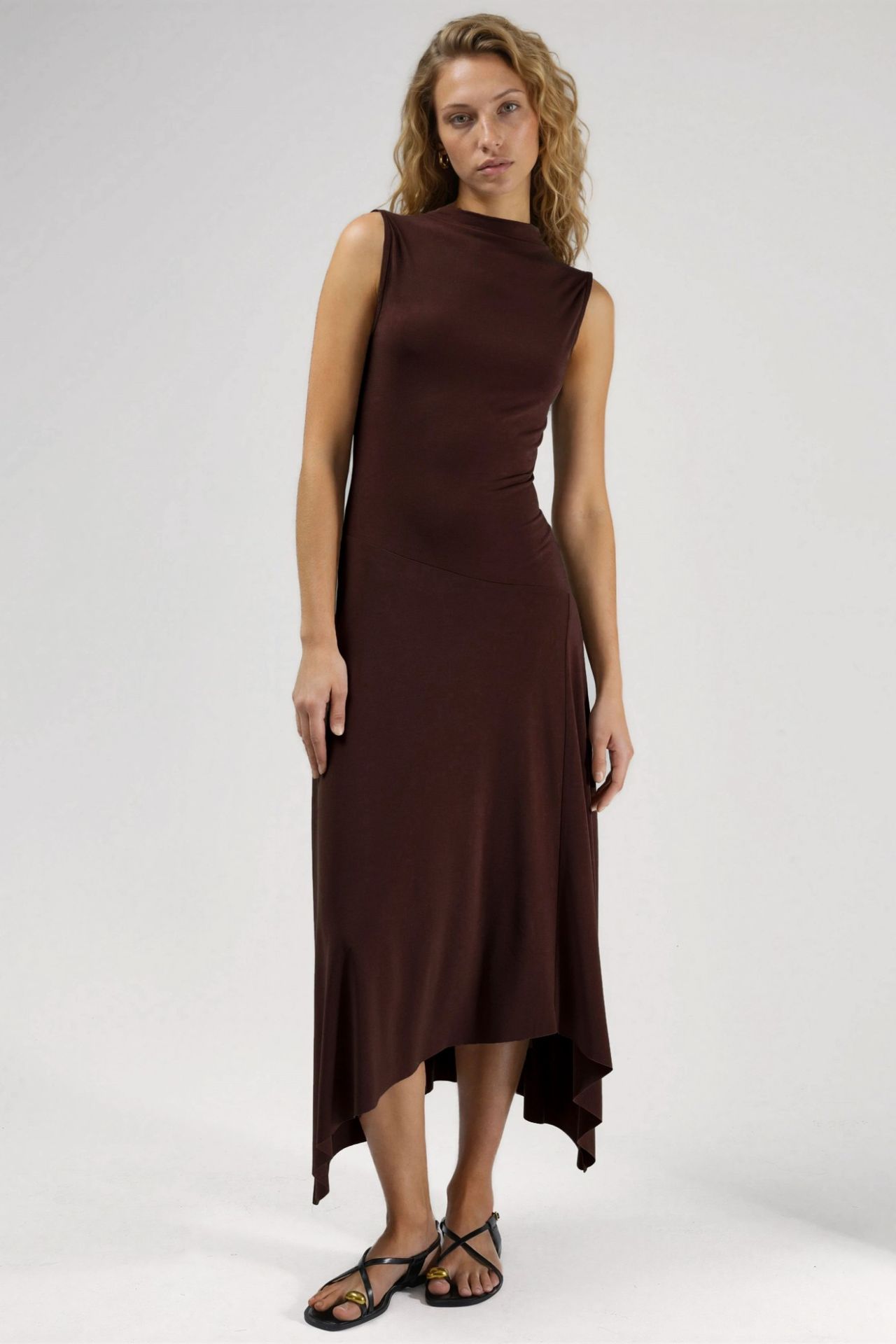 Asymmetric Midi Sandy Dress 1