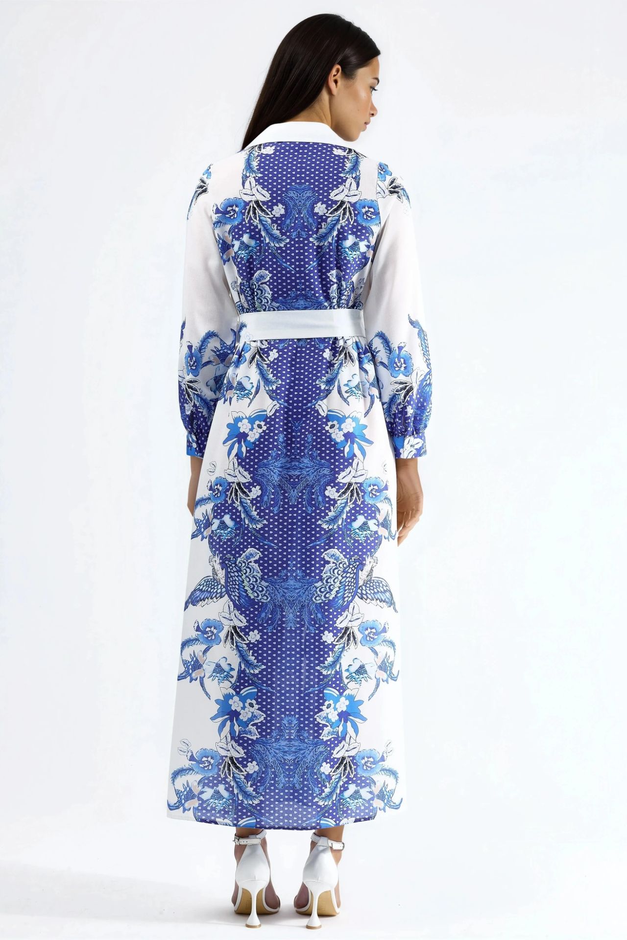 MSN Floral Belted Midi Dress 3