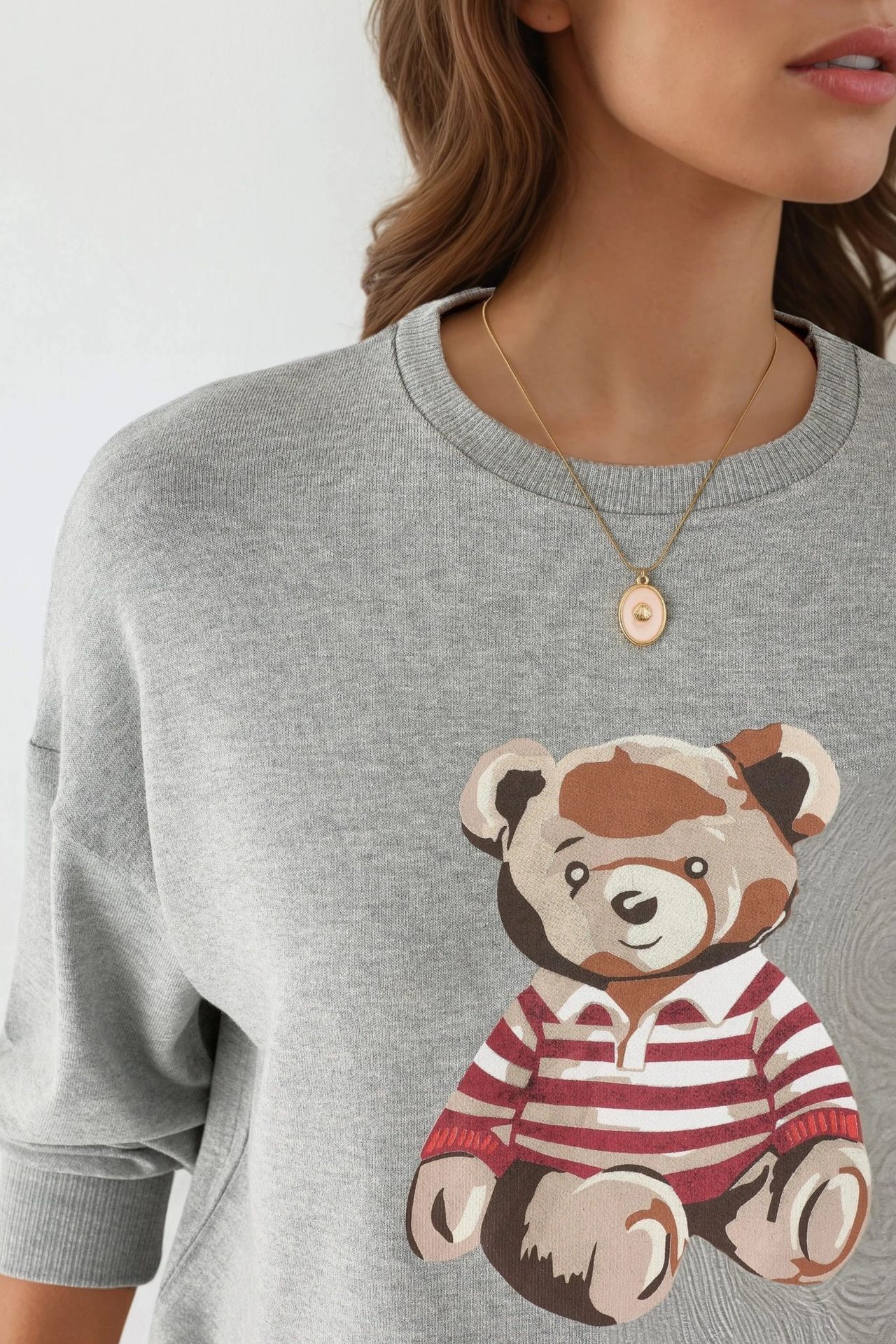 BUSEM Printed Crew Neck Long Sleeved Sweatshirt 5