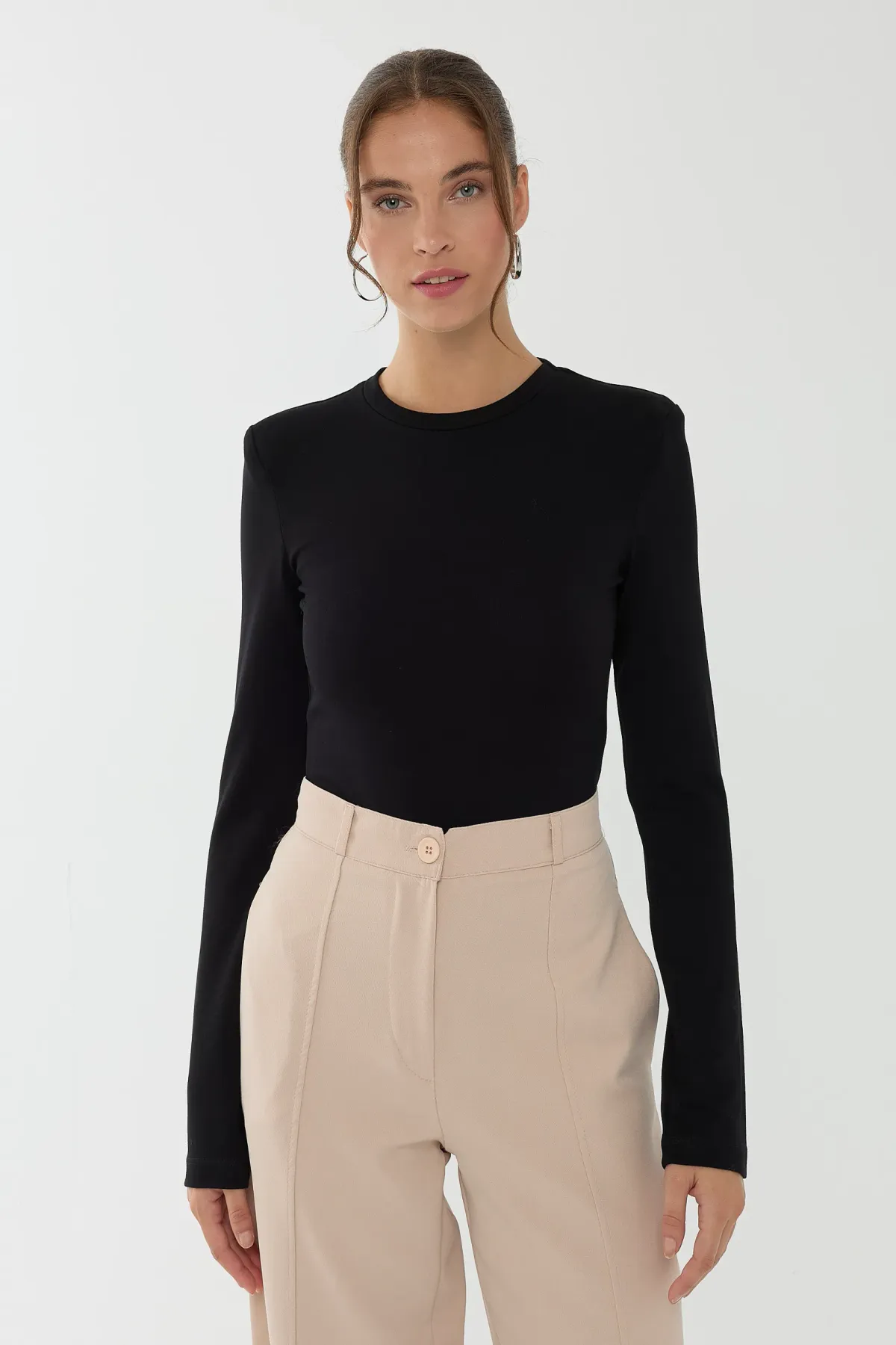 Solid Long Sleeve Bodysuit 2
