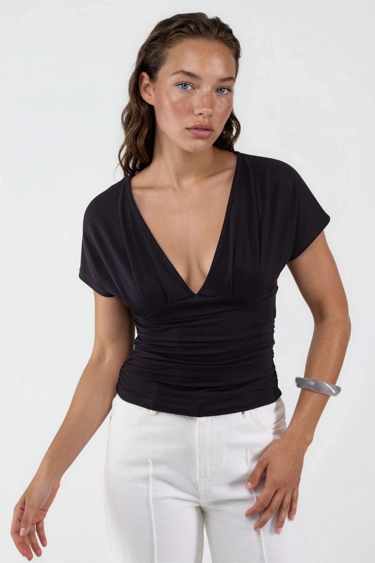 BUSEM V-Neck Tie Detail Blouse 1