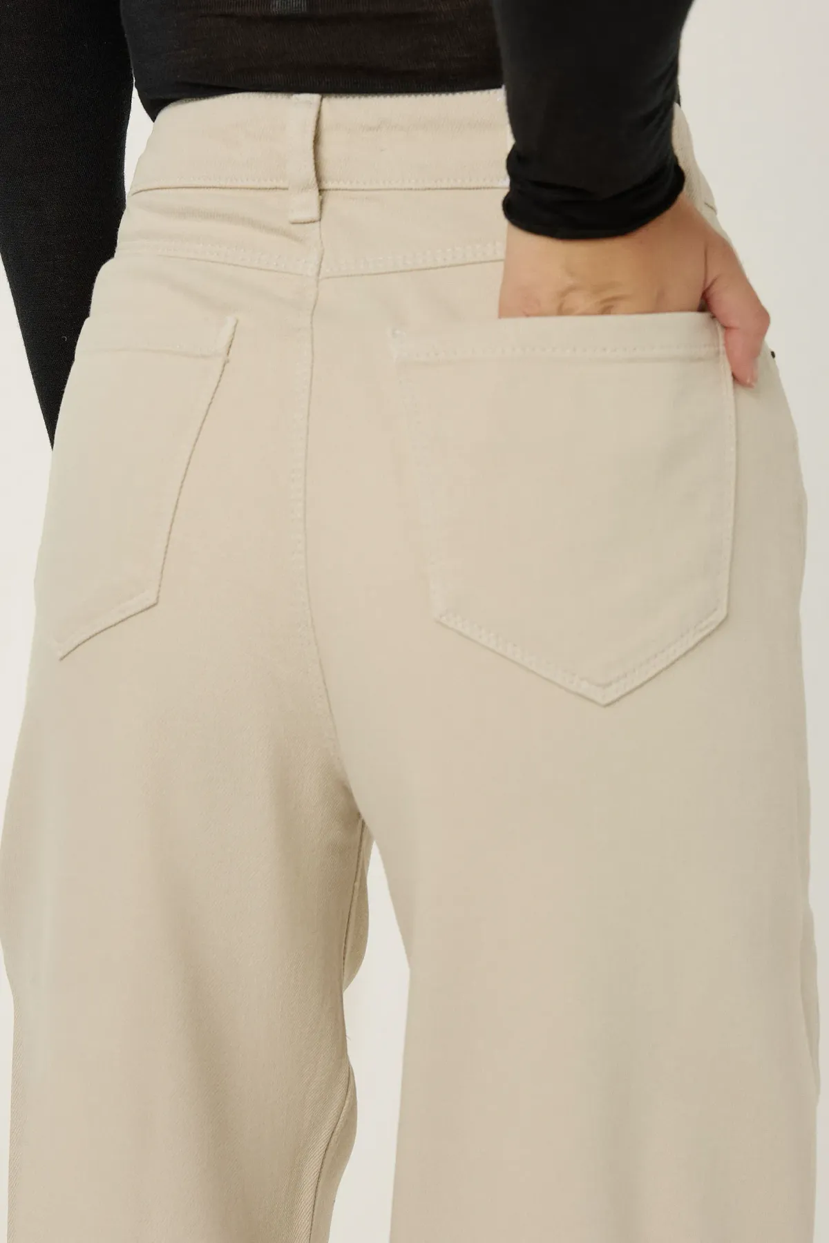 Yüksek Bel Geniş Paça Jean Pantolon 5