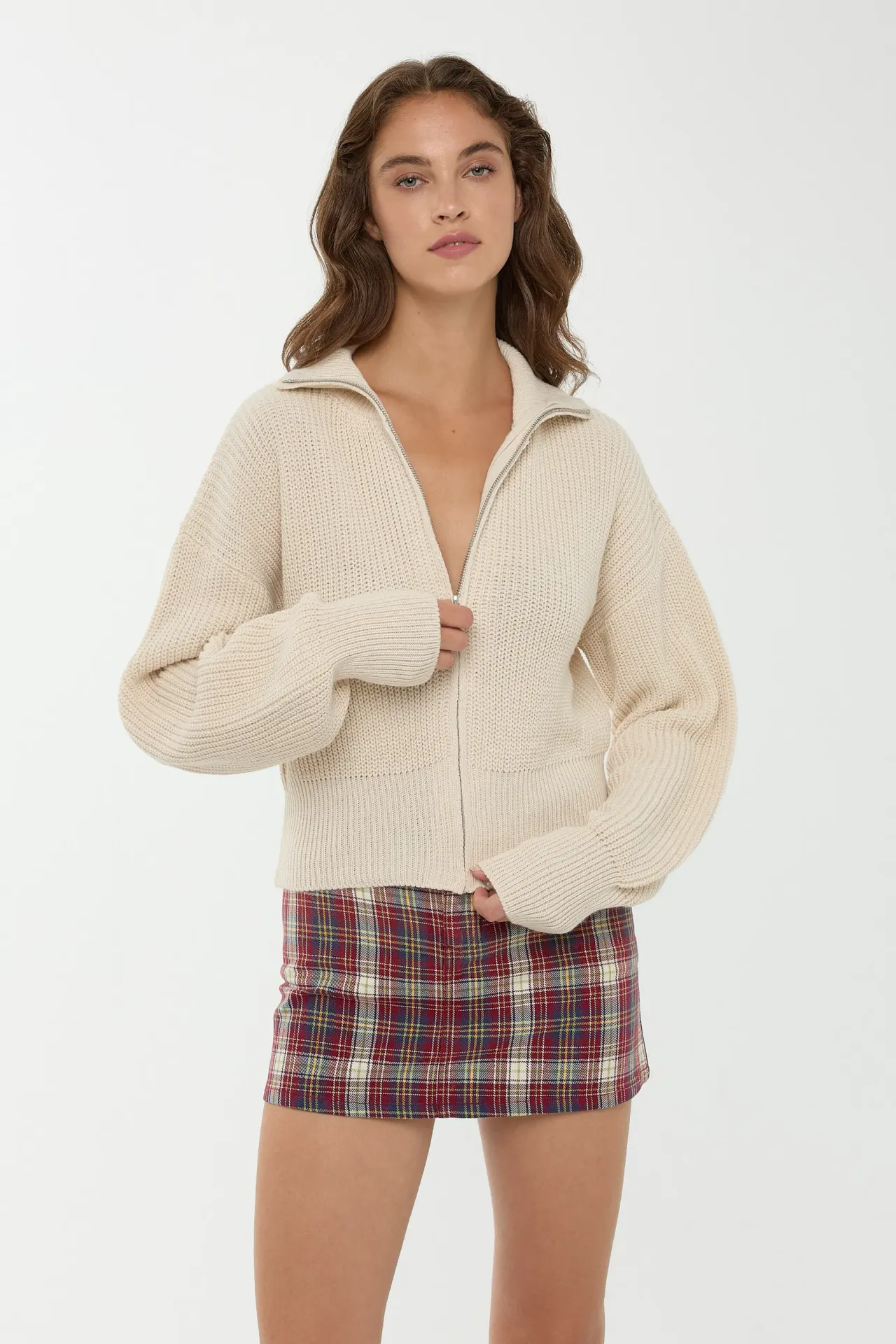 Zippered Cardigan