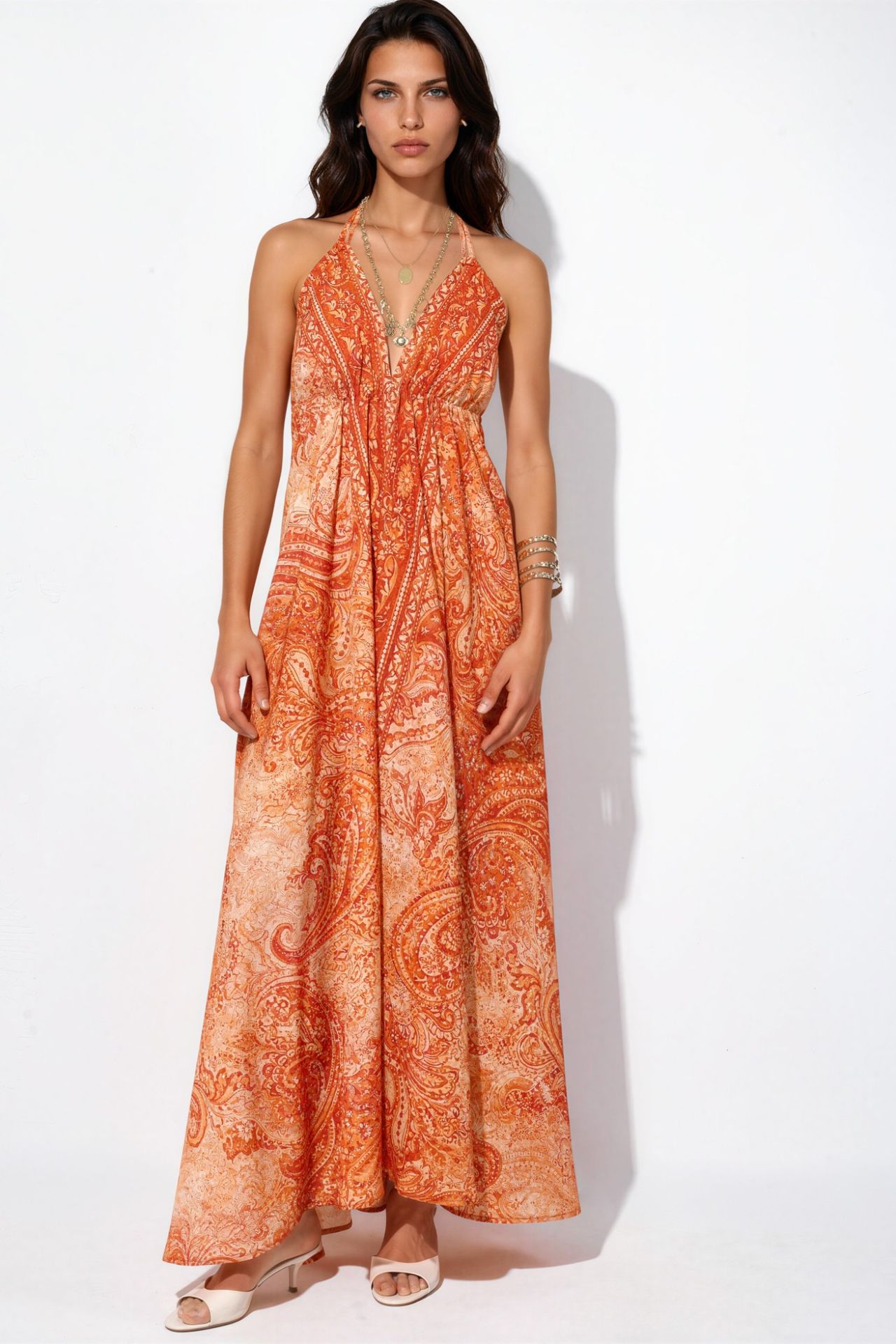 Ethnic Patterned Bohemian Maxi Dress 6