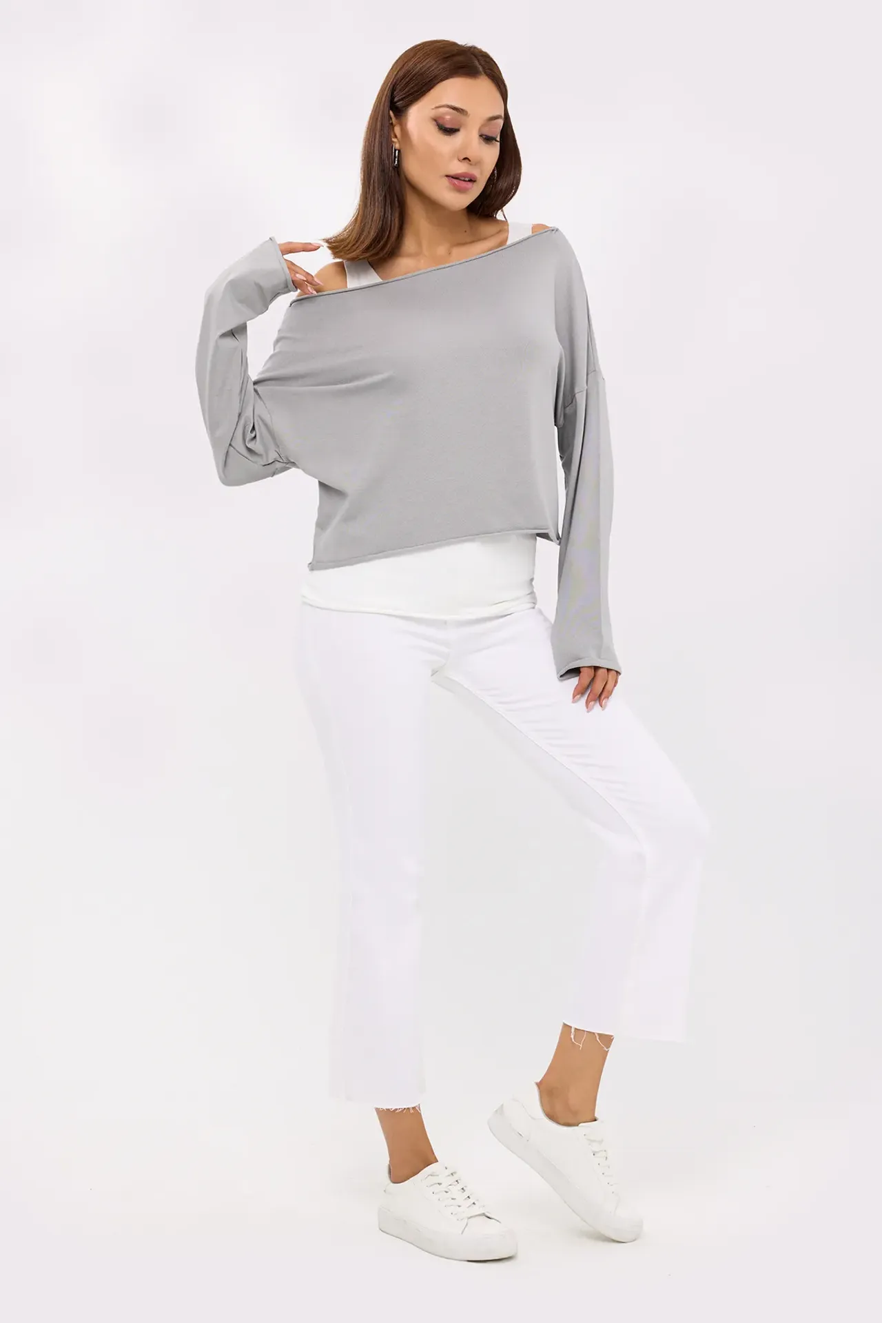 Round Neck Double Layer Top