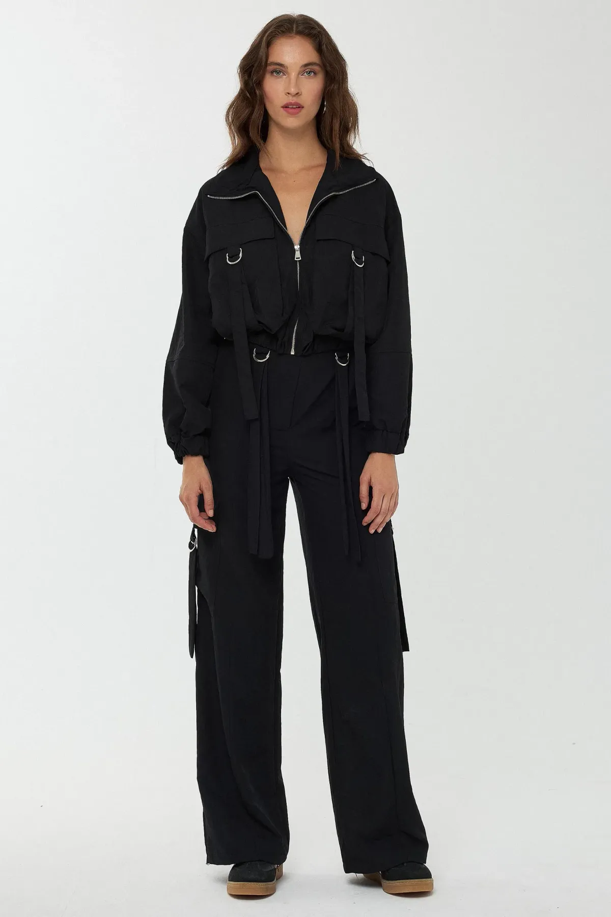 High Waist Cargo Pants 1