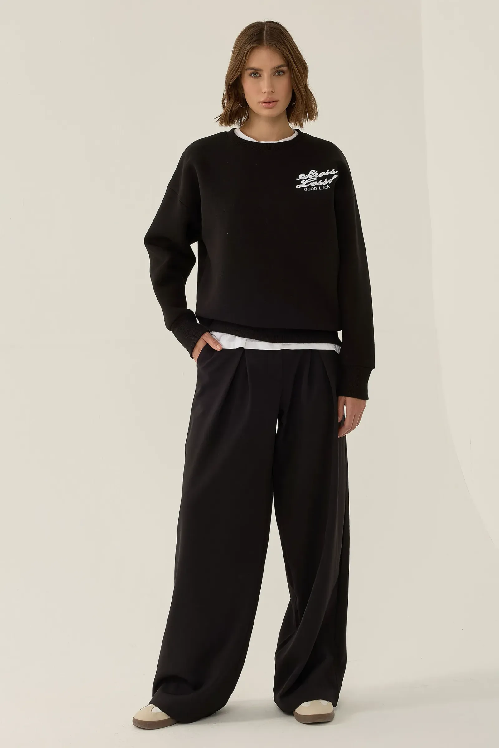 Comfort Fit Slogan Sweatshirt 2