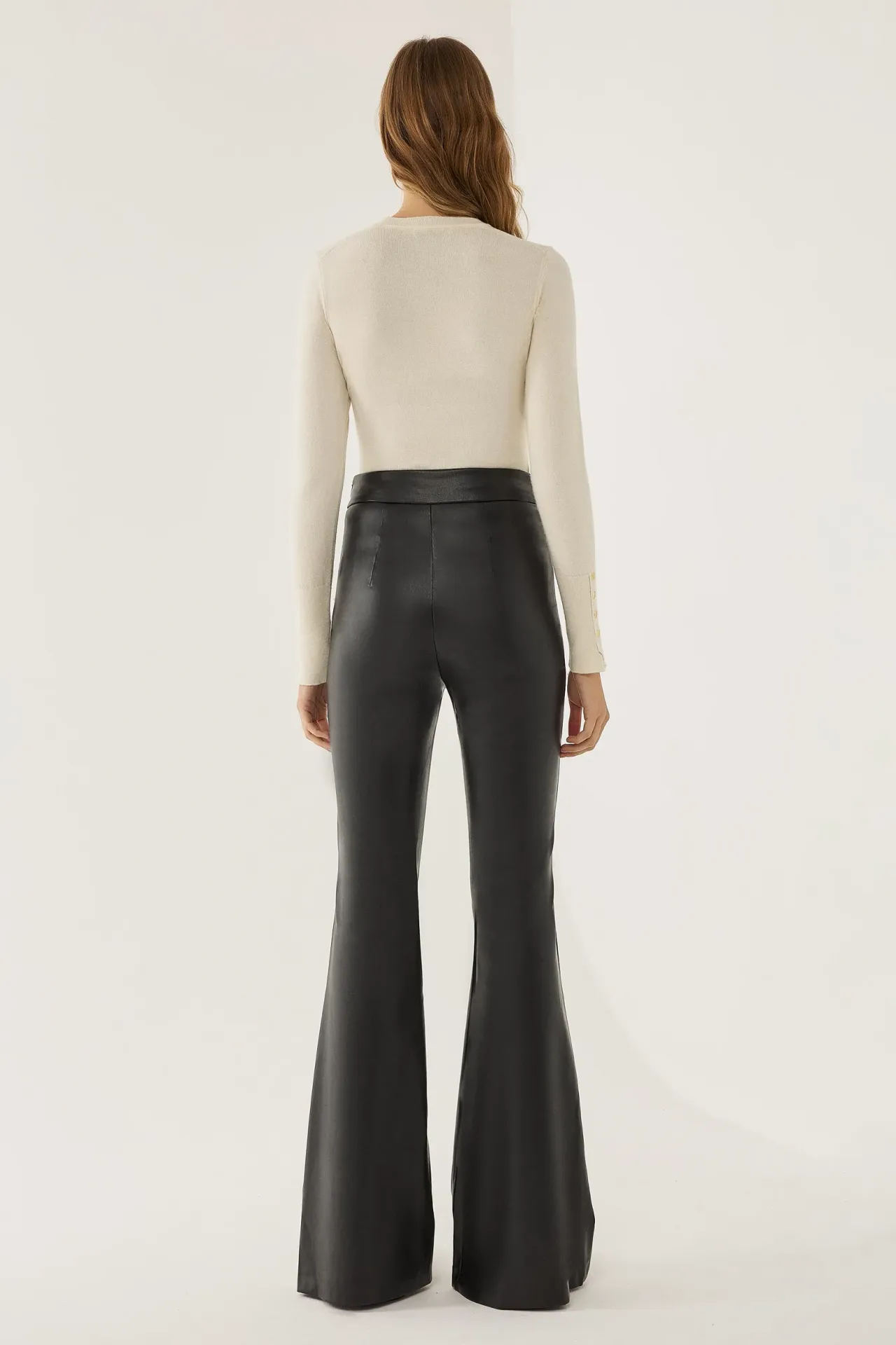 Faux Leather Flare Pants