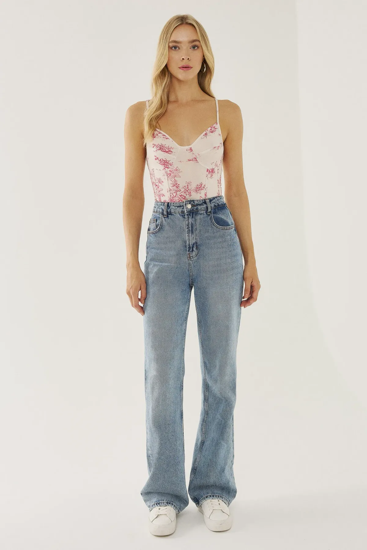 Corset Inspired Patterned Bodysuit 3