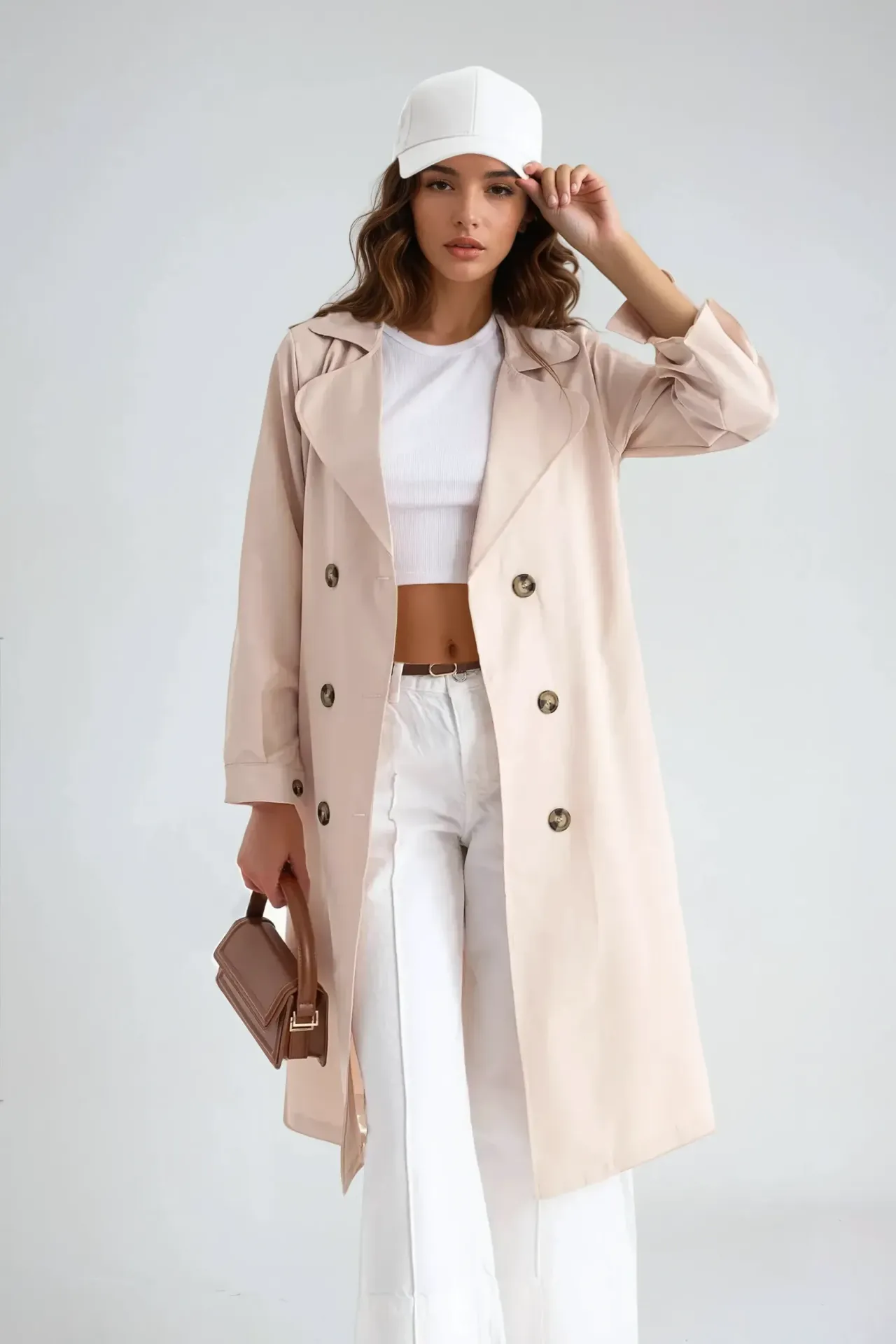 Buttoned Trenchcoat with a Belt