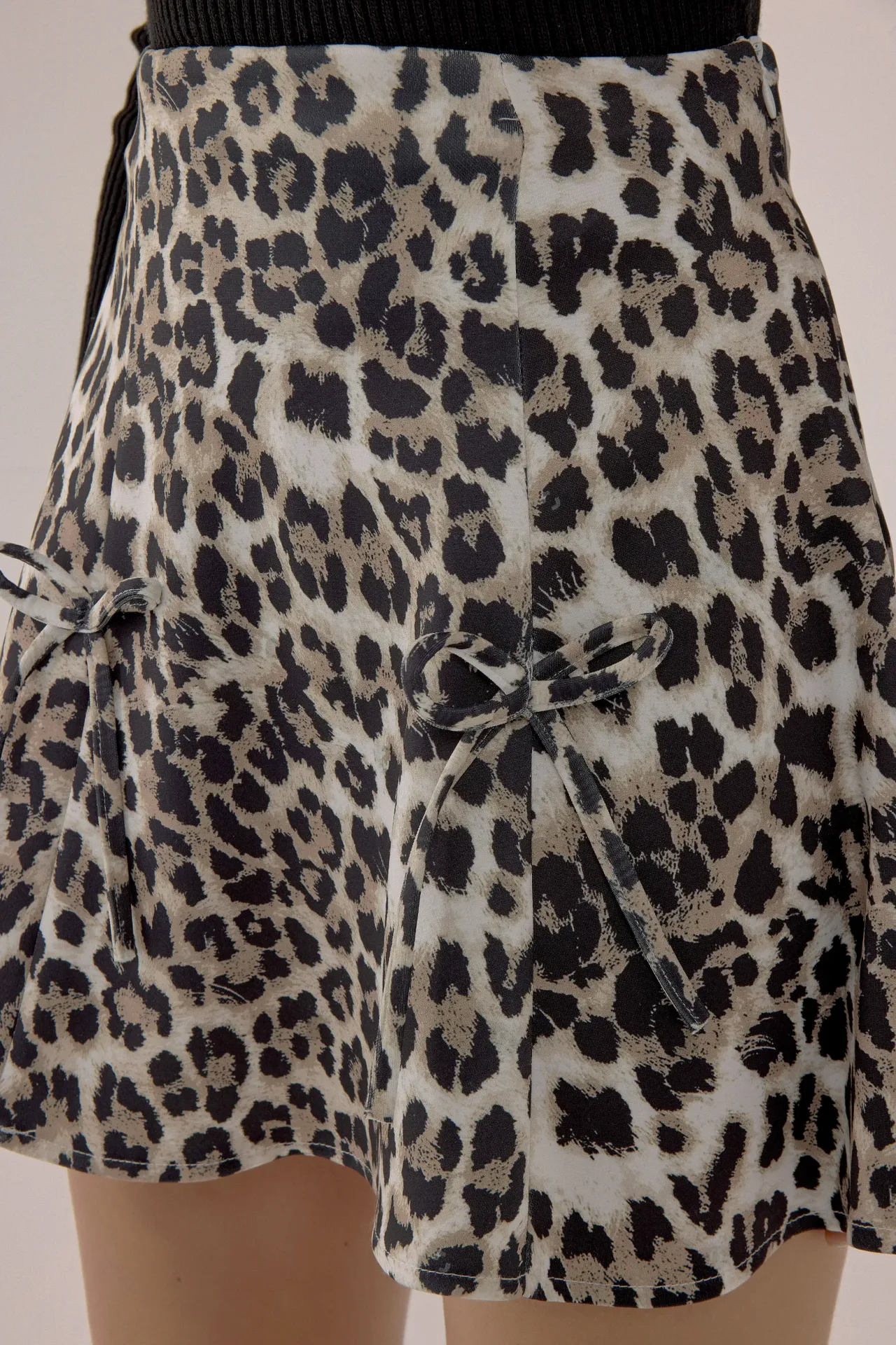 Leopard Print A-Line Mini Skirt